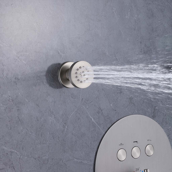 Stainless steel shower body jet with high pressure massage spray for spa shower system