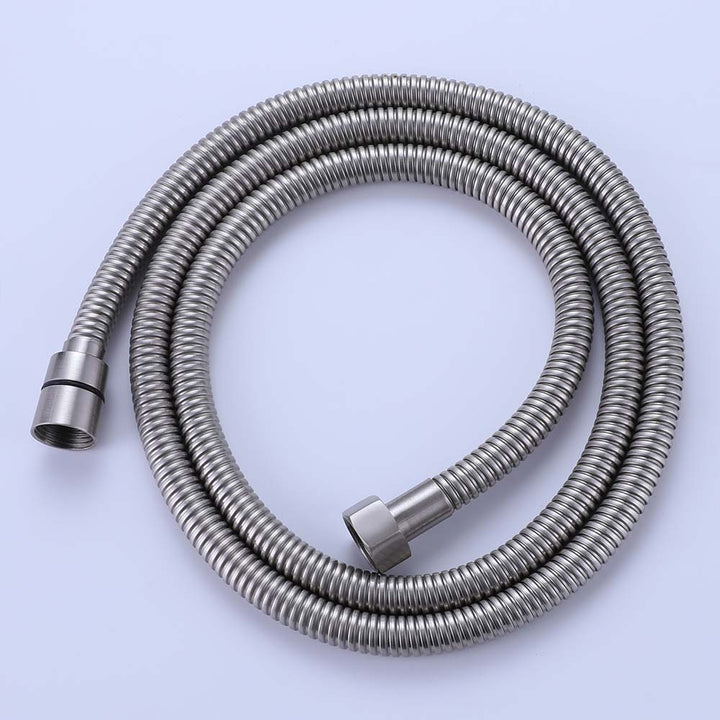Shower system flexible hose for handheld shower in brushed nickel