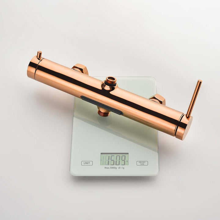 Rose Gold Shower System Thermostatic Valve Weight 1509g