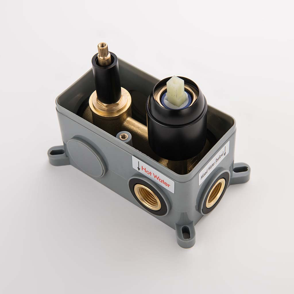 Complete Matt Black Shower System With Rough-In Valve – Modland