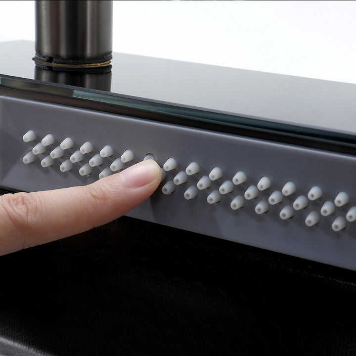 Smart kitchen sink silicone water outlet nozzle close-up