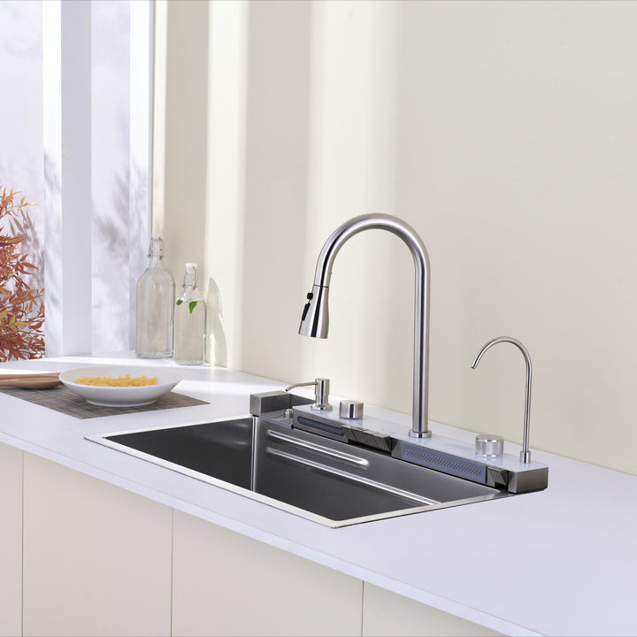 Smart kitchen sink stainless steel countertop installation