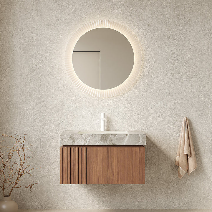 Solid wood bathroom vanity