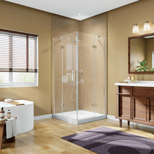 36 x 72 Inch Tempered Glass Half-frame Automatic Lift Shower Door