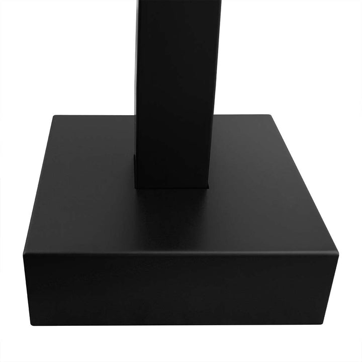 Stainless steel outdoor shower square base detail for stable installation