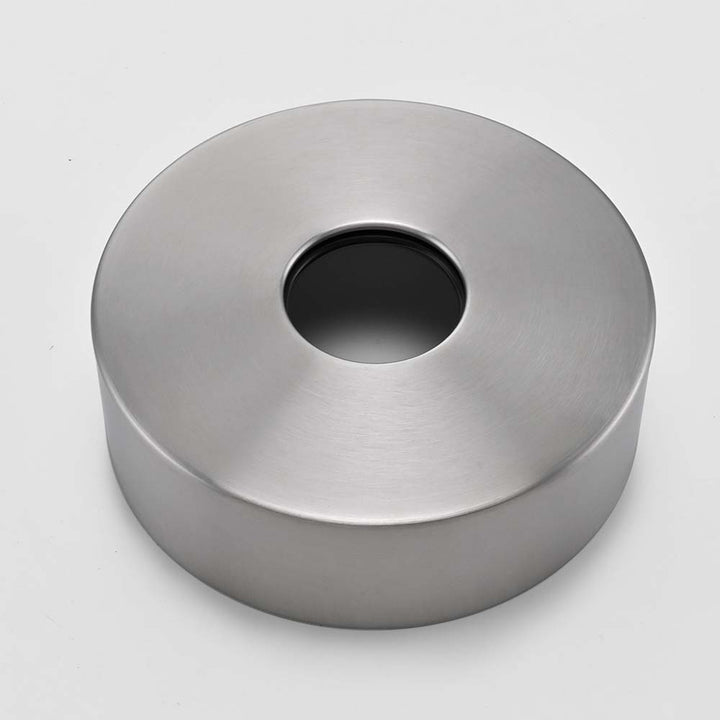 Stainless steel outdoor shower base mounting part detail view