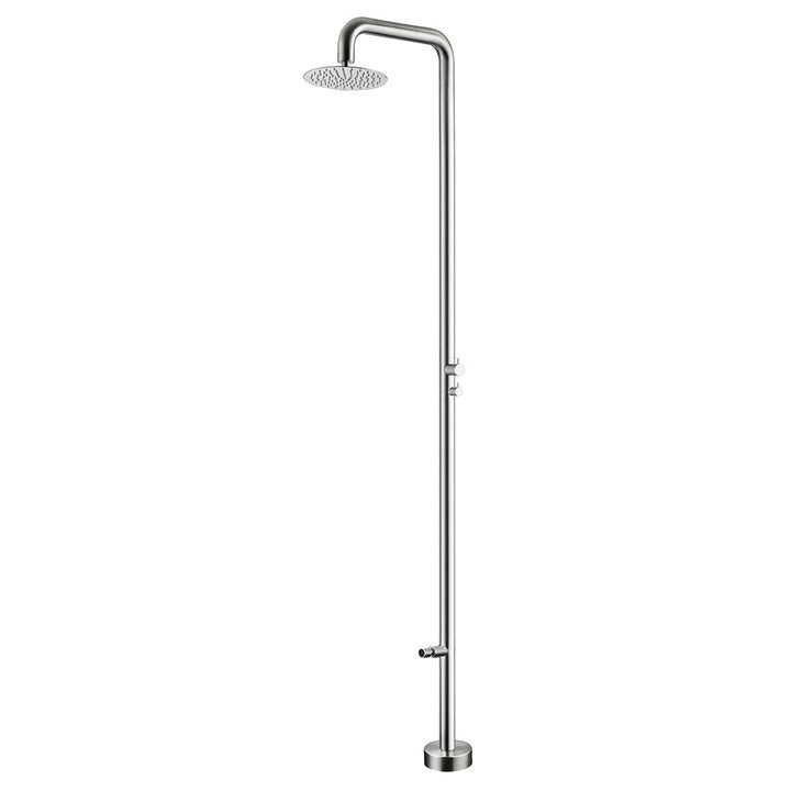 Stainless steel outdoor shower full body with foot spout