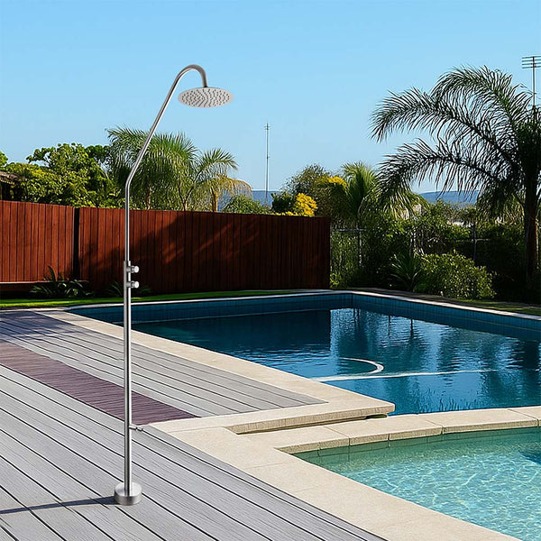 Stainless Steel Outdoor Shower Poolside with Adjustable Shower Head
