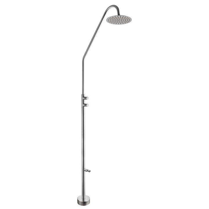 Stainless Steel Outdoor Shower with Handheld Sprayer and Adjustable Shower Head