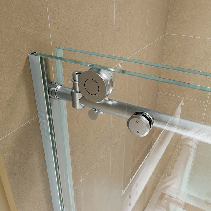 Shower door stainless steel roller track system smooth sliding