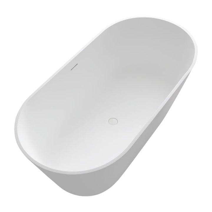 Artificial  63"x29" Matte White Solid Surface Freestanding Bathtub - Modland