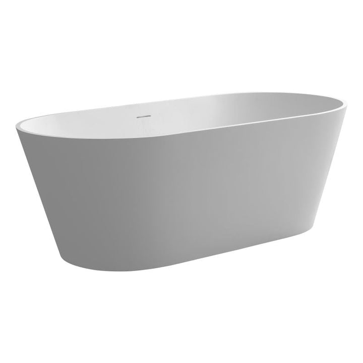 Artificial  63"x29" Matte White Solid Surface Freestanding Bathtub - Modland