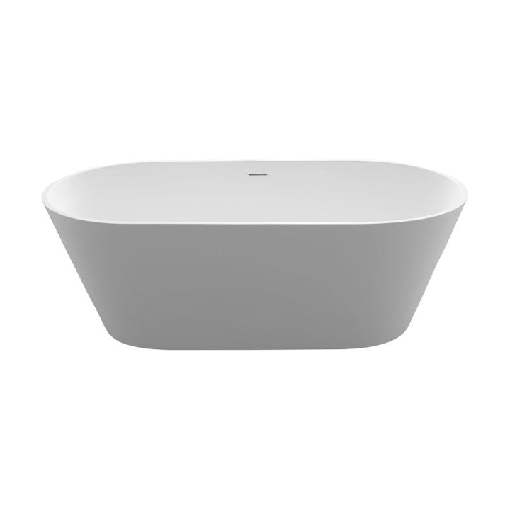 Artificial  63"x29" Matte White Solid Surface Freestanding Bathtub - Modland