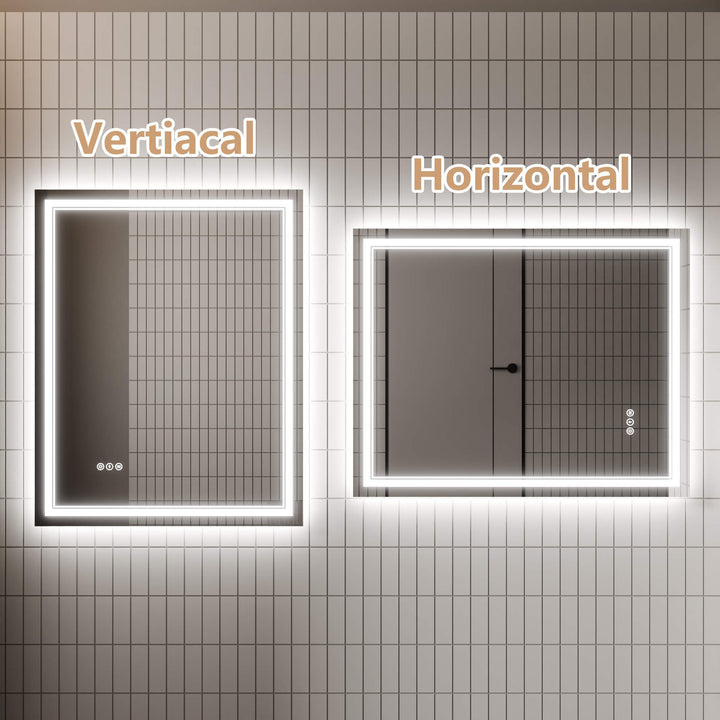 vertical horizontal vanity mirror