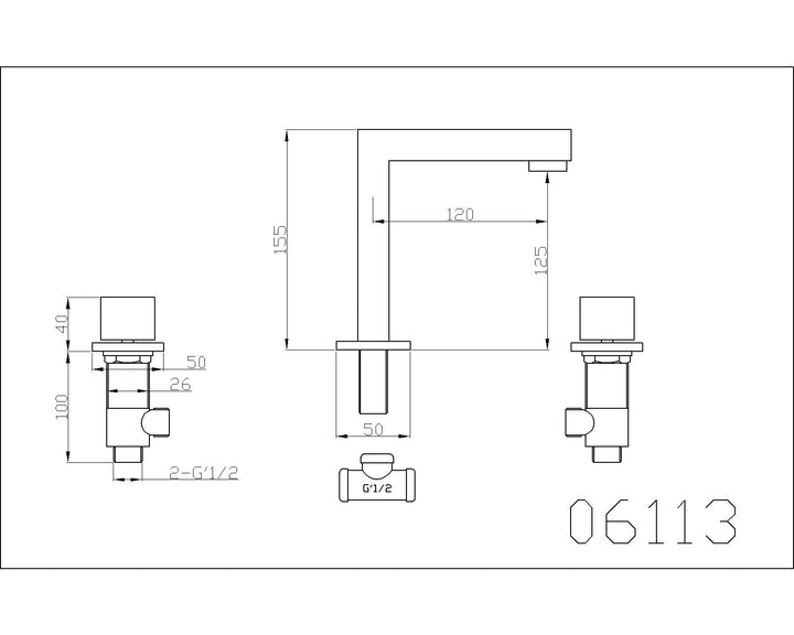 Elegance in Simplicity: Two-Handle Widespread Bathroom Faucet for Timeless Style - Modland