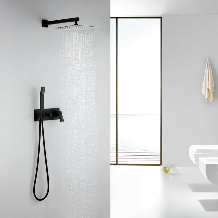 10-Inch Rain Shower System: Wall-Mounted with Rough-In Valve - Modland