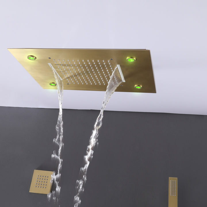 LED Multi-Function Thermostatic Shower System for a Luxurious Shower Experience - Modland