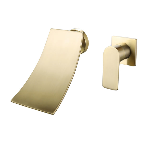 Single-Handle Wall-Mount Bathroom Sink Faucet for Modern Elegance