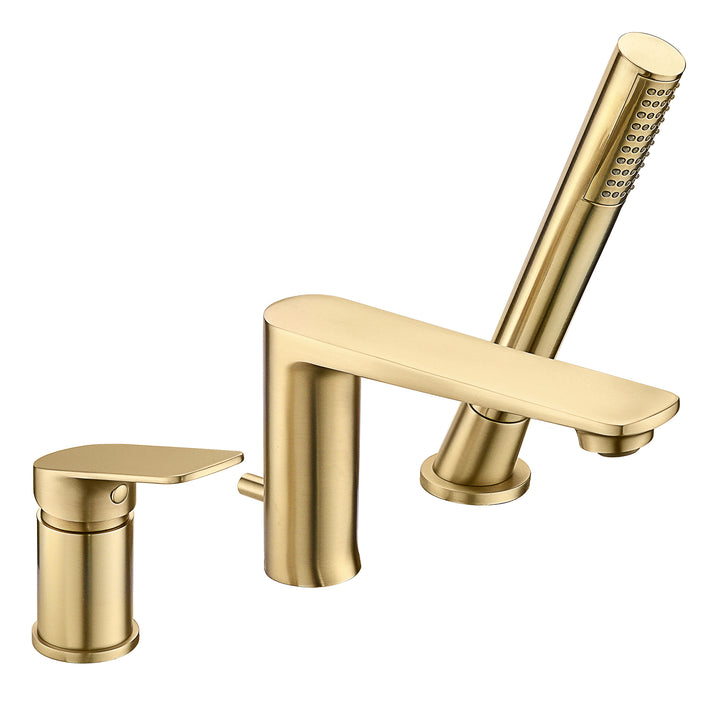 Deck Mounted Luxury Roman Tub Faucet Set With Handshower And Tub Spout - Modland