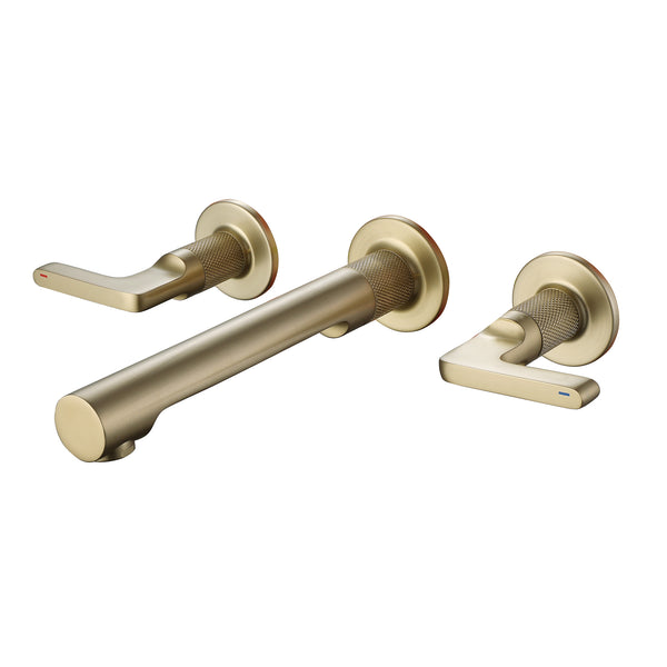Modern Dual-Handle Wall-Mounted Bathroom Faucet for Elegant Style