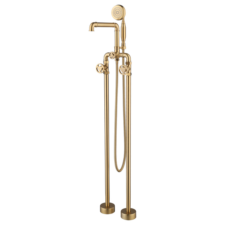 Elegant Vintage Floor Mounted Clawfoot Tub Faucet with Handshower - Modland
