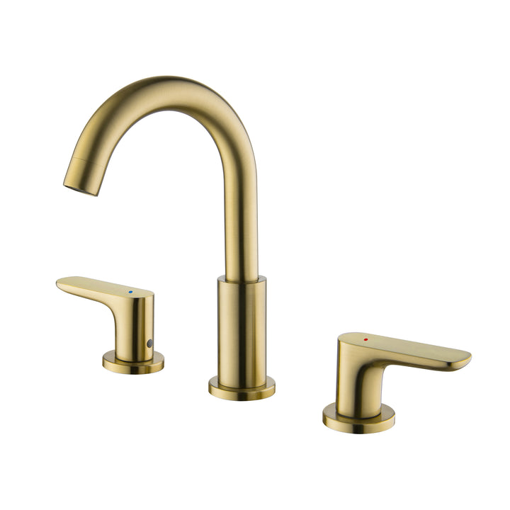 Deck Mounted Dual Handles High-Arc Widespread Bathroom Faucet - Modland