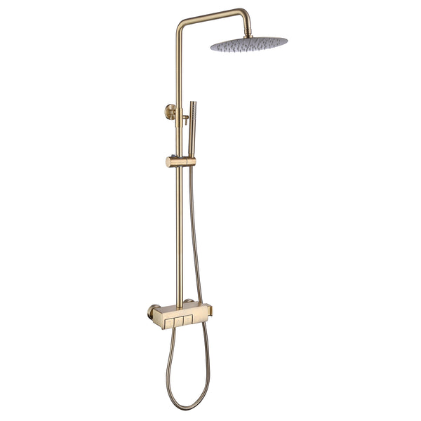 Complete Rain Shower System with Hand Shower-Includes Rough-in Valve