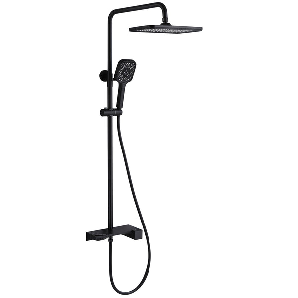Thermostatic Shower System: Multi-Function Hand Shower & Rough-In Valve