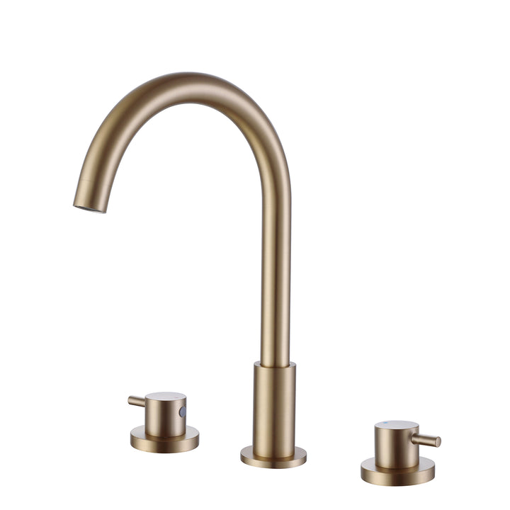 Deck Mounted Dual Handles Widespread Bathroom Faucet - Modland