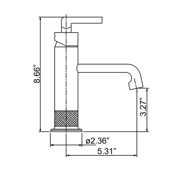 Deck Mounted Single Lever Handle Low-Arc Bathroom Vessel Faucet - Modland