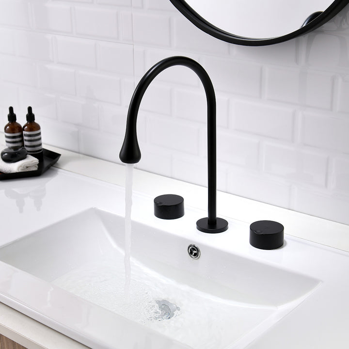 Deck Mounted Widespread Dual Handles Bathroom Faucet - Modland