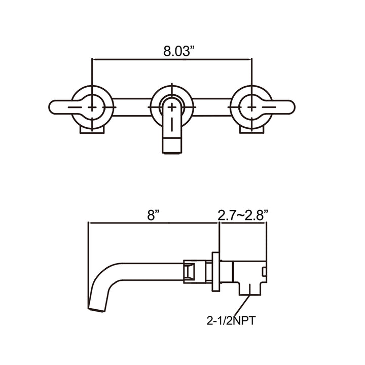 Stay Ahead of Trends: Newly Trendy 2-Handle Wall Mounted Bathroom Faucet - Modland