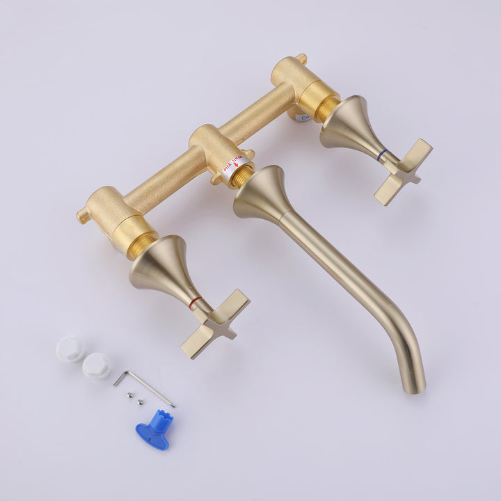 2-Handle Newly Trendy Wall Mounted Bathroom Faucet - Modland