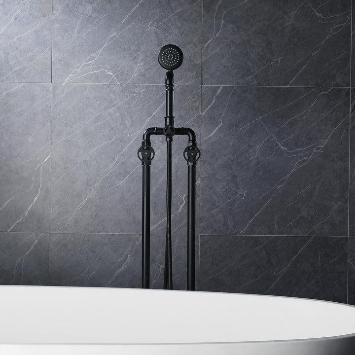 Elegant Vintage Floor Mounted Clawfoot Tub Faucet with Handshower - Modland