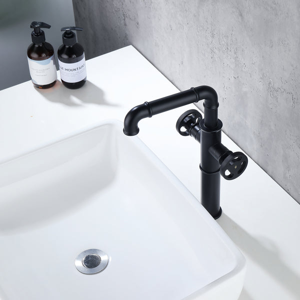 Deck Mounted Dual Handles Bathroom Vessel Sink Faucet - Modland
