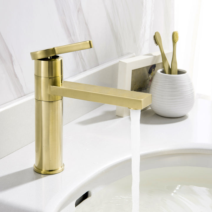 Deck Mounted Single Lever Handle Bathroom Sink Faucet, - Modland