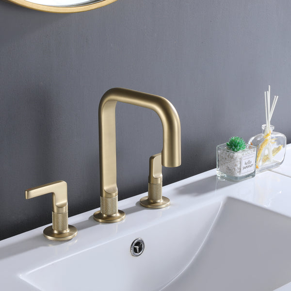 Deck Mounted Widespread Dual Handles Bathroom Sink Faucet - Modland