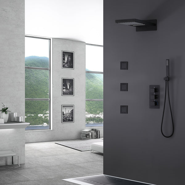 Luxury Complete Shower System With Rough-In Valve - Modland