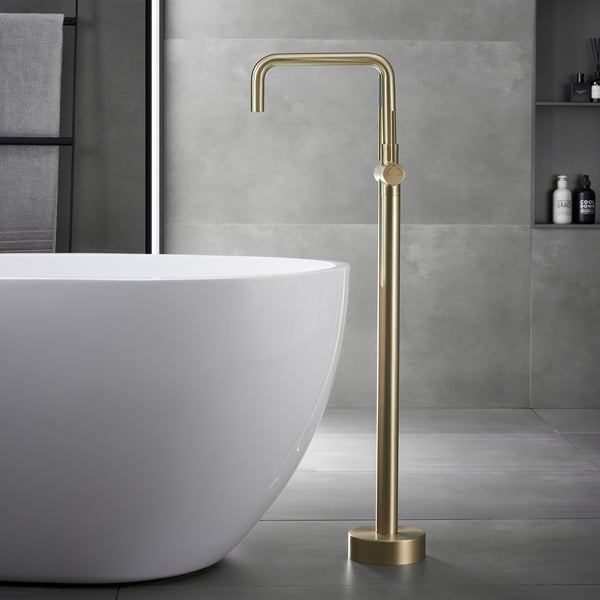 Single Handle Floor Mounted Tub Filler with Handshower - Modland