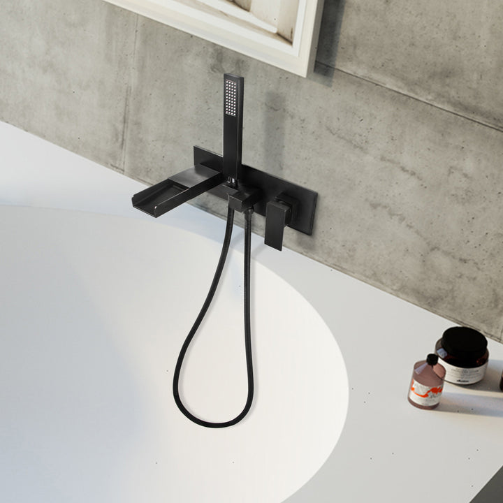 Elegant Wall-Mounted Roman Tub Faucet with Hand Shower - Modland