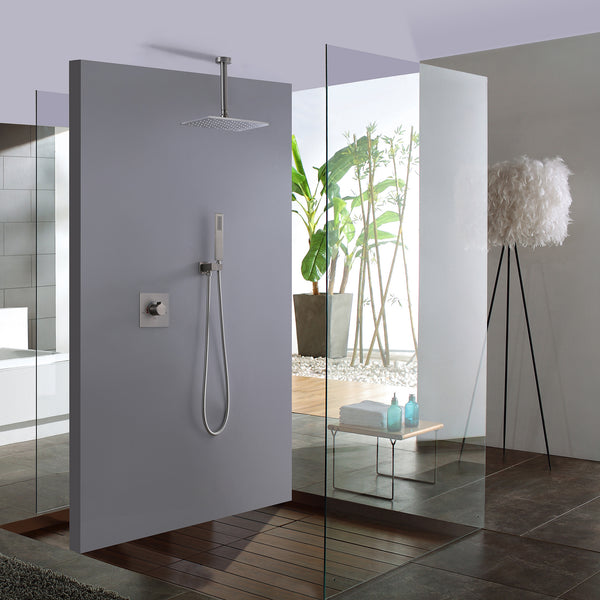 Ceiling Mounted Rain Shower System with Hand Shower-Includes Rough-in Valve - Modland