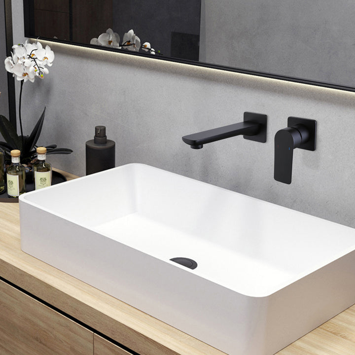 Contemporary Convenience: Single Handle Wall Mount Bathroom Faucet - Modland