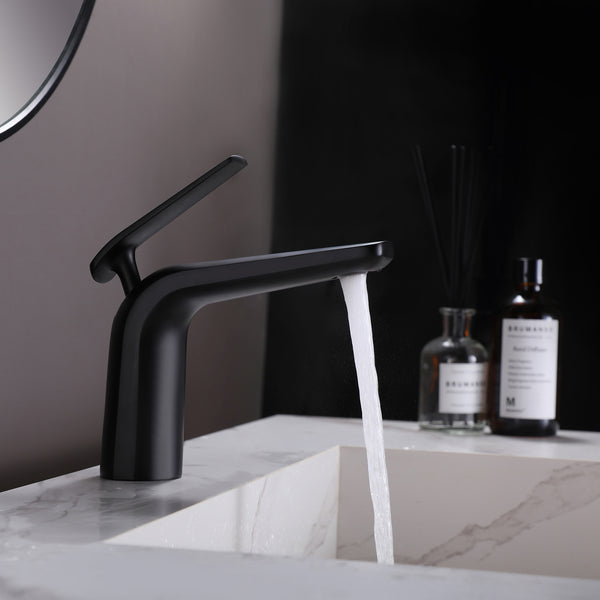 Deck Mounted Single Hole Bathroom Faucet Gold/Black Available - Modland
