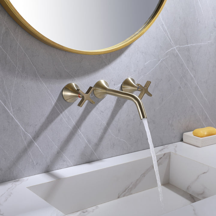 2-Handle Newly Trendy Wall Mounted Bathroom Faucet - Modland