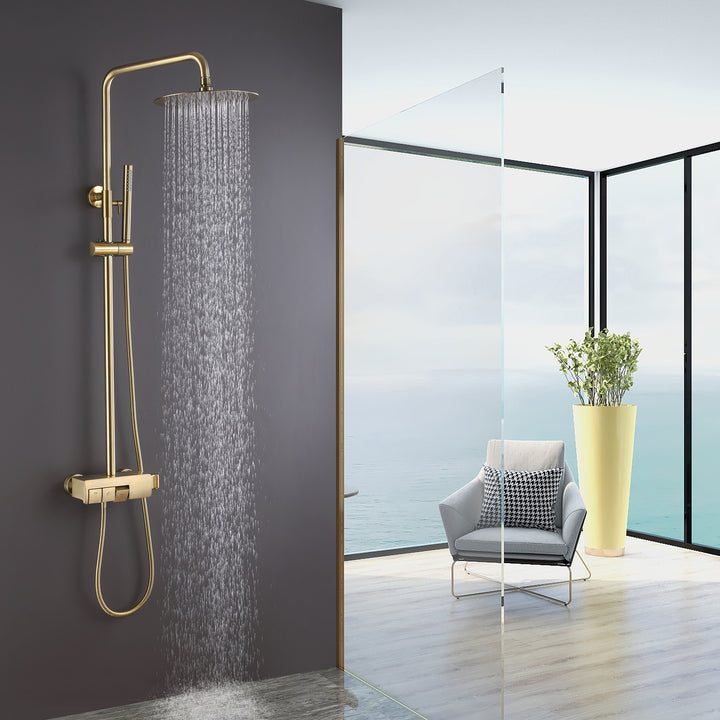 Complete Rain Shower System with Hand Shower-Includes Rough-in Valve - Modland