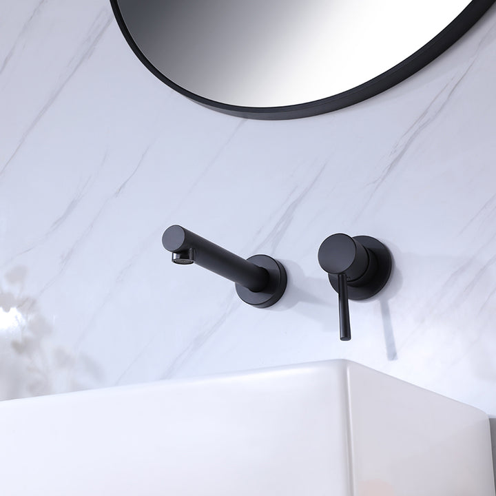 Streamlined Luxury: Single Handle Wall-Mounted Bathroom Faucet - Modland