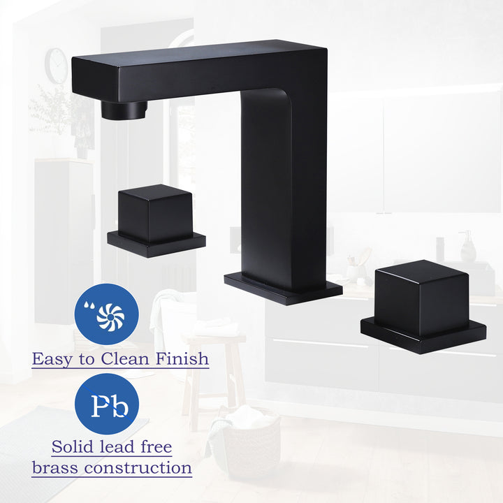 Elegance in Simplicity: Two-Handle Widespread Bathroom Faucet for Timeless Style - Modland