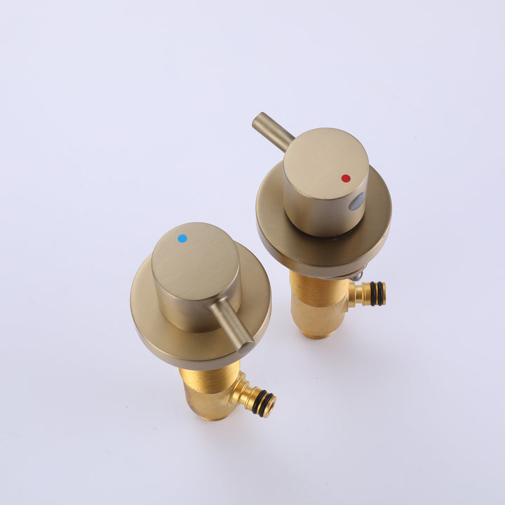 Deck Mounted Dual Handles Widespread Bathroom Faucet - Modland