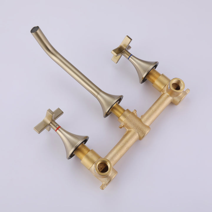 2-Handle Newly Trendy Wall Mounted Bathroom Faucet - Modland
