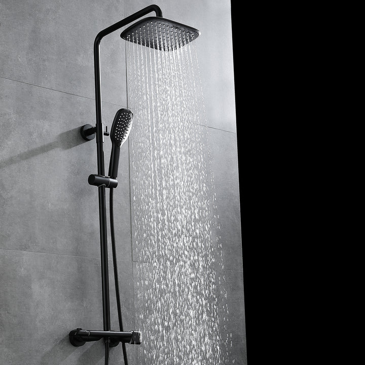 Luxury Thermostatic Complete Shower System With Rough-In Valve - Modland